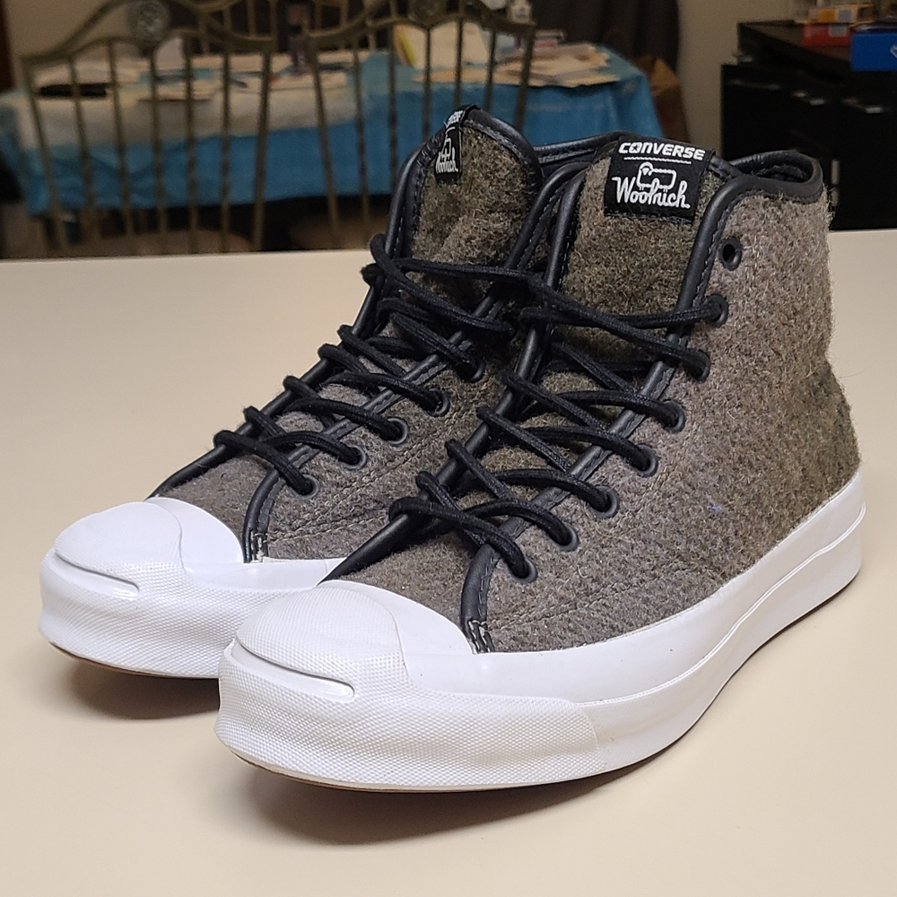 Converse Jack Purcell X Woolrich signature Hi top casual sneakers size 7